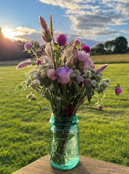 Mason jar bouquet